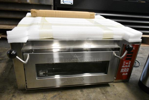 BRAND NEW SCRATCH AND DENT! Avantco 177DDPO18SA Stainless Steel Single 18" Deck Countertop Pizza / Bakery Oven with Digital Controls. 120 Volts, 1 Phase. Tested and Working! - Image 1 of 7