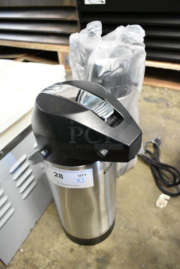 2 BRAND NEW SCRATCH AND DENT! Curtis SVAP-3800F-N Stainless Steel Air Pot. 2 Times Your Bid! - Image 1 of 8