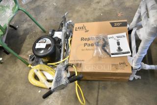 BRAND NEW SCRATCH AND DENT! Lot Including Lavex 978LAVP20PD Pad Driver for 20" Rotary Floor Machines, Lavex Floor Cleaning Machine Parts.