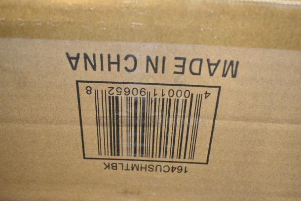 16 BRAND NEW SCRATCH AND DENT! Lancaster Table & Seating 164BMTLADFR Black Metal Ladder Back Bar Height Chair w/ Seat Cushion. 16 Times Your Bid! - Image 3 of 4