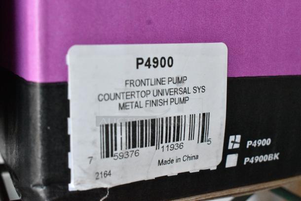 4 BRAND NEW SCRATCH AND DENT! San Jamar P4900 FrontLine Universal Countertop Condiment Pump Dispenser System - Metal Finish. 4 Times Your Bid! - Image 3 of 3