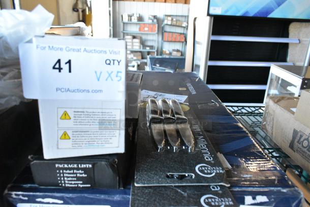 5 BRAND NEW SCRATCH AND DENT! Items Including Kinfe Sets, Canarmna Wall Control, Silverware Set. 5 Times Your Bid! - Image 1 of 4