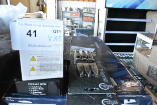 5 BRAND NEW SCRATCH AND DENT! Items Including Kinfe Sets, Canarmna Wall Control, Silverware Set. 5 Times Your Bid!