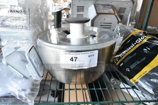 BRAND NEW SCRATCH AND DENT! Stainless Steel Salad Spinner.