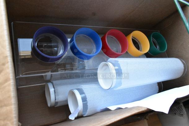 BRAND NEW SCRATCH AND DENT! Clear Poly Dispenser - Image 1 of 3