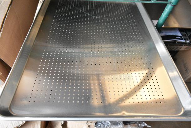 30 BRAND NEW SCRATCH AND DENT! Metal Full Size Perforated Baking Pan. 30 Times Your Bid! - Image 1 of 3