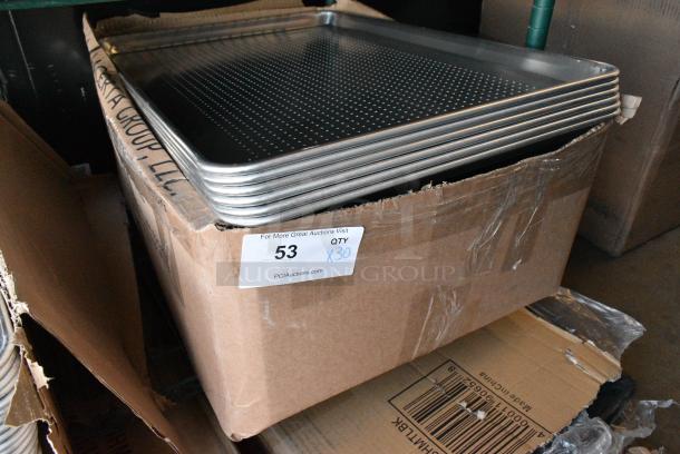 30 BRAND NEW SCRATCH AND DENT! Metal Full Size Perforated Baking Pan. 30 Times Your Bid! - Image 3 of 3