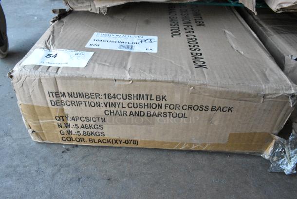 2 BRAND NEW SCRATCH AND DENT! Box of 4 Lancaster Table & Seating 164CUSHMTLBK Black Seat Cushion. 2 Times Your Bid! - Image 4 of 4