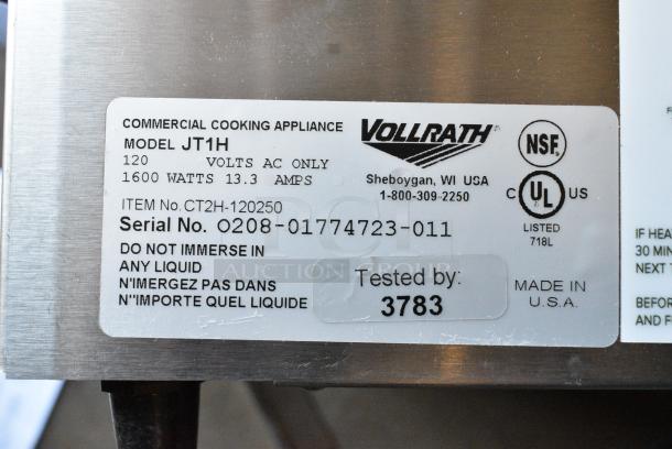 BRAND NEW SCRATCH AND DENT! Vollrath JT1H Stainless Steel Commercial Countertop Conveyor Toaster with 2 1/2" Opening . 120 Volts, 1 Phase. Tested and Working! - Image 4 of 4