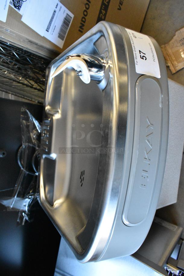 BRAND NEW SCRATCH AND DENT! Elkay LZSTL8WS_1G Stainless Steel Commercial Wall Mount Water Fountain. 115 Volts, 1 Phase. - Image 3 of 4