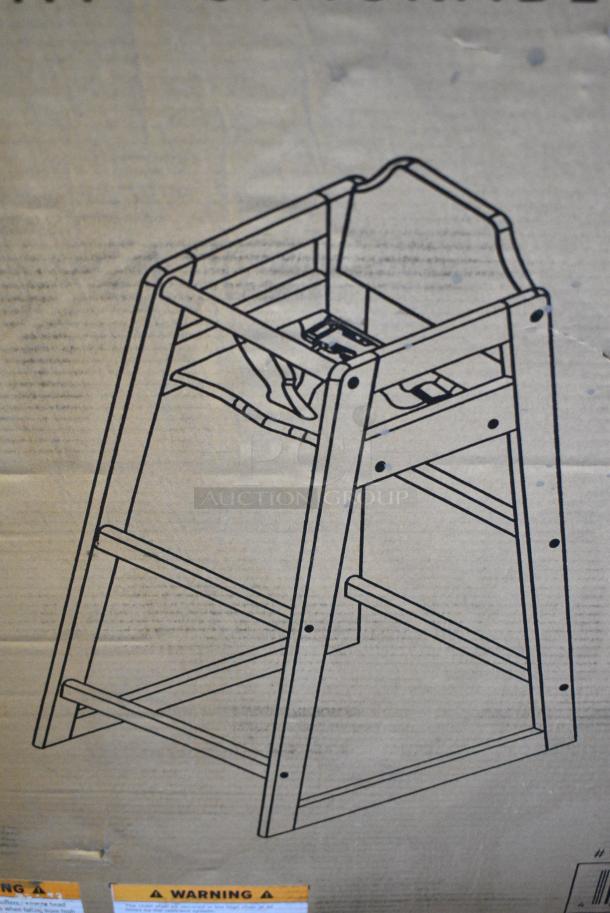 2 BRAND NEW SCRATCH AND DENT! Lancaster Table & Seating 164BWHCKDBK Bar Height Wooden High Chair with Black Finish - Unassembled. 2 Times Your Bid! - Image 3 of 4