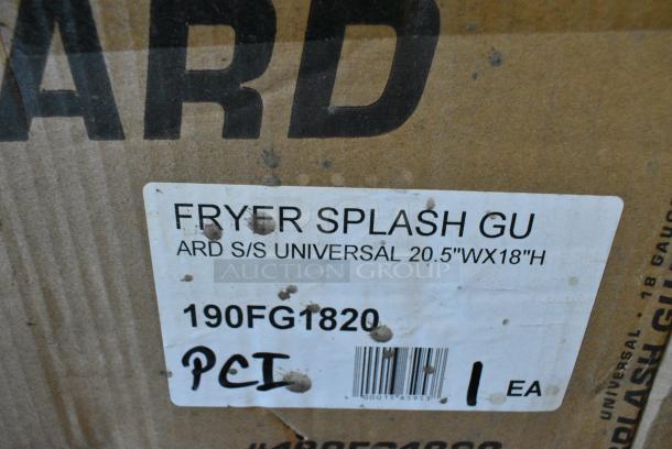 BRAND NEW SCRATCH AND DENT! Assure 190FG1820 Universal 18 Gauge Stainless Steel Splash Guard for Deep Fryers - 20 1/2" x 18" - Image 3 of 6