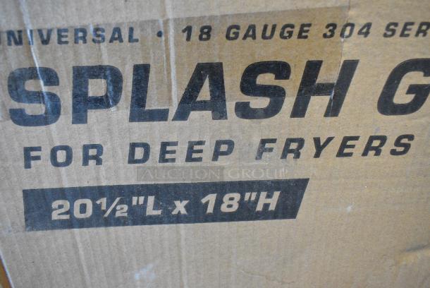 BRAND NEW SCRATCH AND DENT! Assure 190FG1820 Universal 18 Gauge Stainless Steel Splash Guard for Deep Fryers - 20 1/2" x 18" - Image 4 of 6
