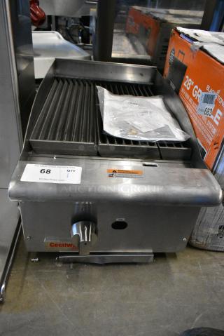BRAND NEW SCRATCH AND DENT! Cecilware Pro CCP15 Stainless Steel Commercial Countertop Gas Powered Charbroiler. 40,000 BTU.