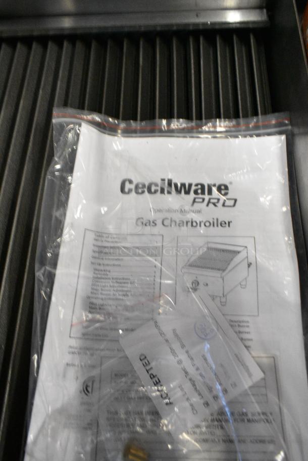 BRAND NEW SCRATCH AND DENT! Cecilware Pro CCP15 Stainless Steel Commercial Countertop Gas Powered Charbroiler. 40,000 BTU. - Image 3 of 5
