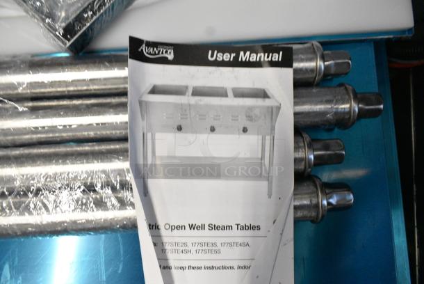 BRAND NEW SCRATCH AND DENT! 2024 Avantco 177STE2S Stainless Steel Two Pan Open Well Electric Steam Table with Undershelf. 120 Volts, 1 Phase. - Image 3 of 5