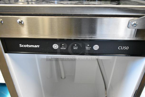 BRAND NEW SCRATCH AND DENT! 2024 Scotsman CU50GA-1C Stainless Steel Undercounter Gourmet Cube Ice Machine - 65 lb. - Image 3 of 5