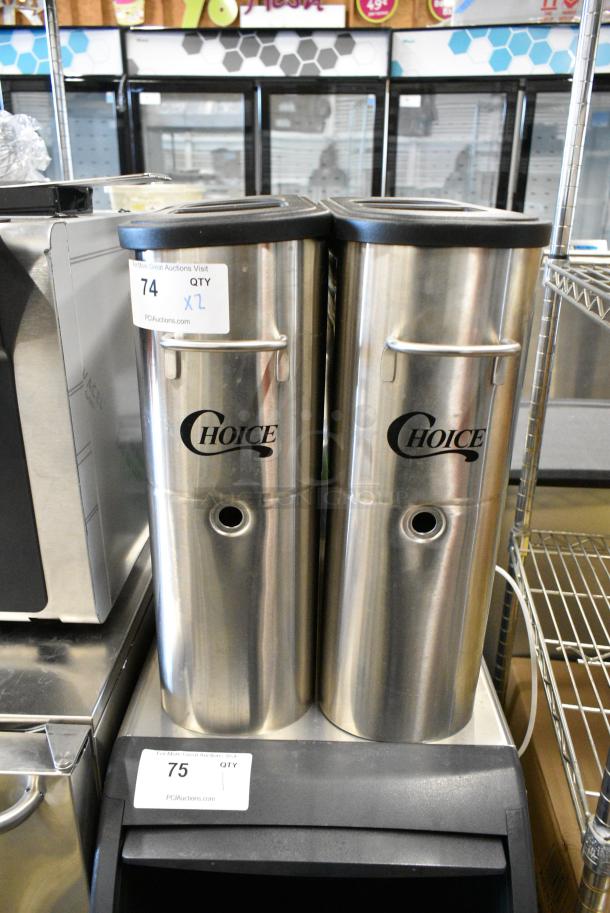 2 BRAND NEW SCRATCH AND DENT! Choice Stainless Steel Beverage Holder Dispenser. 2 Times Your Bid! - Image 1 of 3