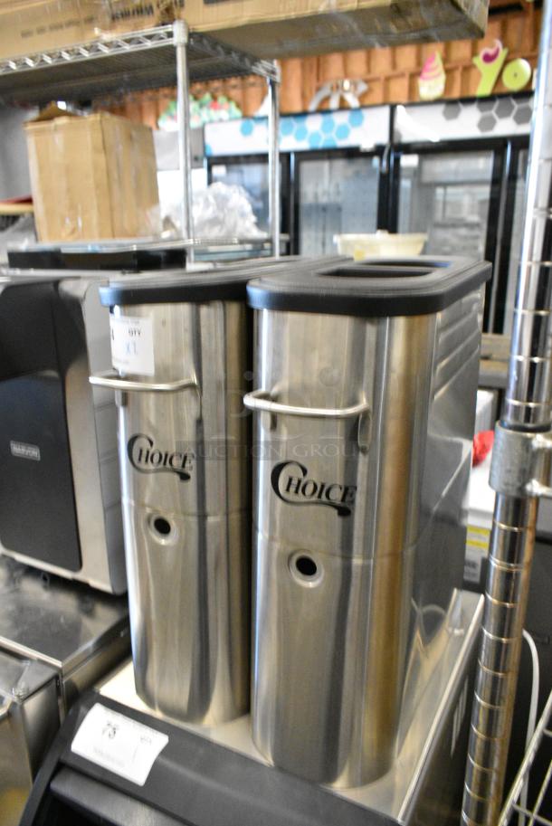 2 BRAND NEW SCRATCH AND DENT! Choice Stainless Steel Beverage Holder Dispenser. 2 Times Your Bid! - Image 2 of 3