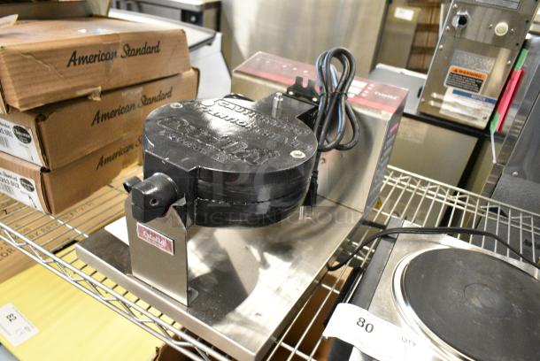 BRAND NEW SCRATCH AND DENT! 2024 Estella 348WCMX1A Stainless Steel Commercial Waffle Cone Maker. 120 Volts, 1 Phase. Tested and Does Not Power On - Image 2 of 5