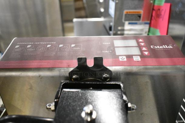 BRAND NEW SCRATCH AND DENT! 2024 Estella 348WCMX1A Stainless Steel Commercial Waffle Cone Maker. 120 Volts, 1 Phase. Tested and Does Not Power On - Image 4 of 5