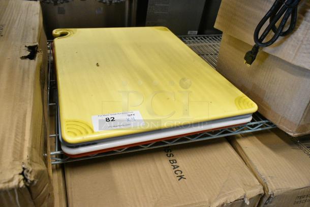 4 BRAND NEW SCRATCH AND DENT! Cutting Boards Including Yellow, Blue, White and Red. 4 Times Your Bid! - Image 2 of 3