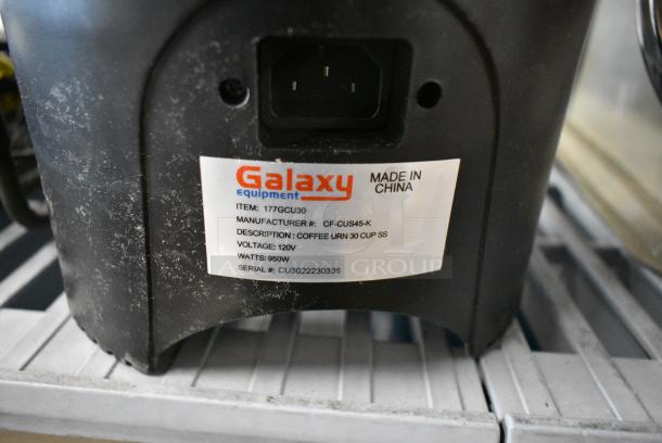 BRAND NEW SCRATCH AND DENT! Galaxy 177GCU30 30 Cup (150 oz.) Stainless Steel Single Wall Coffee Urn. 120 Volts, 1 Phase. - Image 3 of 3
