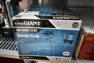 BRAND NEW SCRATCH AND DENT! Little Giant 10SC Series Sewage Pump