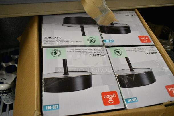 4 BRAND NEW SCRATCH AND DENT! Adrienne LED Rechargeable Outdoor Table Lamp. 4 Times Your Bid! - Image 1 of 3