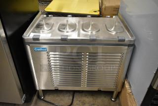 BRAND NEW SCRATCH AND DENT! Crathco CS-2D/3D/4E-16-R290 Stainless Steel Simplicity Bubbler Series Pre-Mix Cold Beverage Dispenser Base - Agitator Model. 120 Volts, 1 Phase. Tested and Does Not Power On
