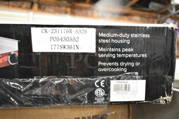 BRAND NEW SCRATCH AND DENT Avantco 177SW36IN 36" Strip Warmer with Adjustable Infinite Control . 120 Volts, 1 Phase. - Image 4 of 9