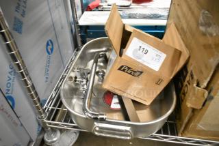 BRAND NEW SCRATCH AND DENT! Lot of 5 Various Items Including Faucet, Pan, Purell Unit.