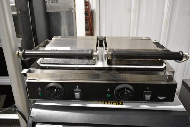 BRAND NEW SCRATCH AND DENT! Vollrath TSI8012 Stainless Steel Commercial Countertop Double Panini Press. 208-240 Volts, 1 Phase. - Image 1 of 5