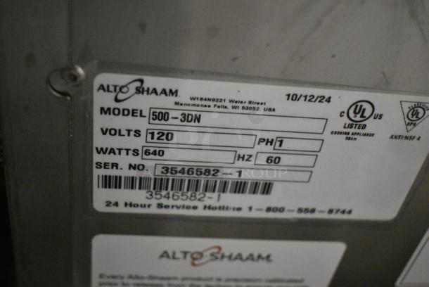 BRAND NEW SCRATCH AND DENT! 2024 Alto Shaam 500-3DN Stainless Steel Commercial 3 Drawer Warming Drawer. 120 Volts, 1 Phase. Tested and Working! - Image 5 of 5