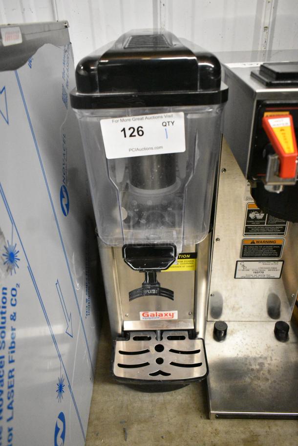 BRAND NEW SCRATCH AND DENT! Galaxy 177GRBD3G1 Single 3 Gallon Bowl Refrigerated Beverage Dispenser. 120 Volts, 1 Phase. Tested and Powers On But Does Not Get Cold - Image 1 of 4