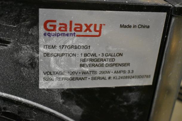 BRAND NEW SCRATCH AND DENT! Galaxy 177GRBD3G1 Single 3 Gallon Bowl Refrigerated Beverage Dispenser. 120 Volts, 1 Phase. Tested and Powers On But Does Not Get Cold - Image 4 of 4