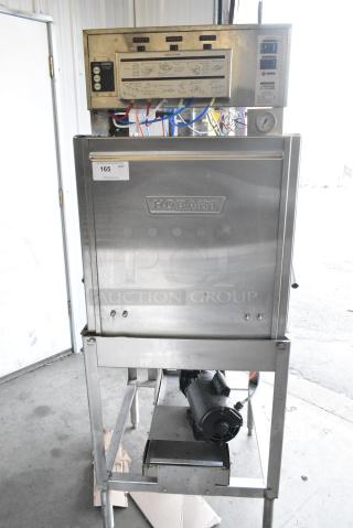 Hobart LT1 Stainless Steel Commercial Straight Pass Through Dishwasher. 120 Volts, 1 Phase.