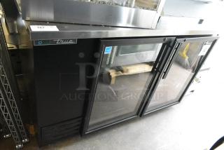 BRAND NEW SCRATCH AND DENT! 2024 True TBB-2G-HC-LD Stainless Steel Commercial 2 Door Back Bar Cooler Merchandiser. 115 Volts, 1 Phase. Tested and Powers On But Does Not Get Cold