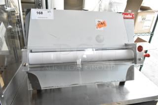BRAND NEW SCRATCH AND DENT! Estella 348EDS18S Stainless Steel Commercial Countertop Dough Sheeter. 120 Volts, 1 Phase. Tested and Working; Needs New Power Button