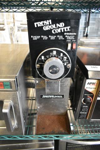 Grindmaster 835 Metal Commercial Countertop  Coffee Bean Grinder. 115 Volts, 1 Phase. Tested and Working!
