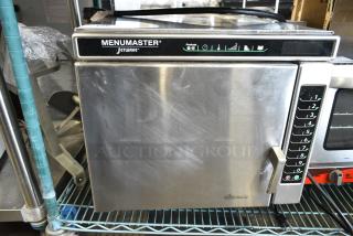 Menumater Jetwave JET10V Stainless Steel Commercial Countertop Convection Oven. 208/240 Volts, 1 Phase.