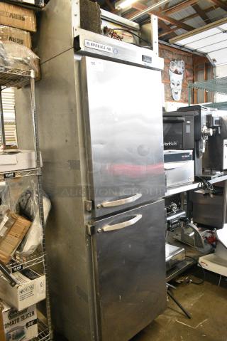 Beverage Air HF1HC-1HS-18 Stainless Steel Commercial Single Door Reach In Freezer on Commercial Casters. 115 Volts, 1 Phase. Tested and Working!