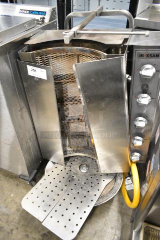 Inoksan PDG500N Stainless Steel Commercial Countertop Gas Powered Gyro Machine. 78,000 BTU.