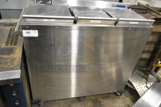 Dinex Carlisle DXIDPC30180 Stainless Steel Commercial 3 Silo Plate Heater on Commercial Casters. 208 Volts, 1 Phase.