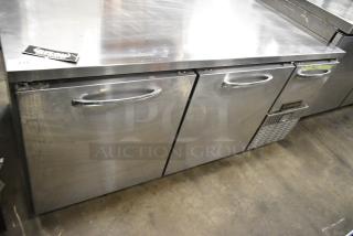 2019 Continental CFA68 Stainless Steel Commercial Undercounter 3 Door Freezer on Commercial Casters. 115 Volts, 1 Phase. Cannot Test Due To Cut Power Cord