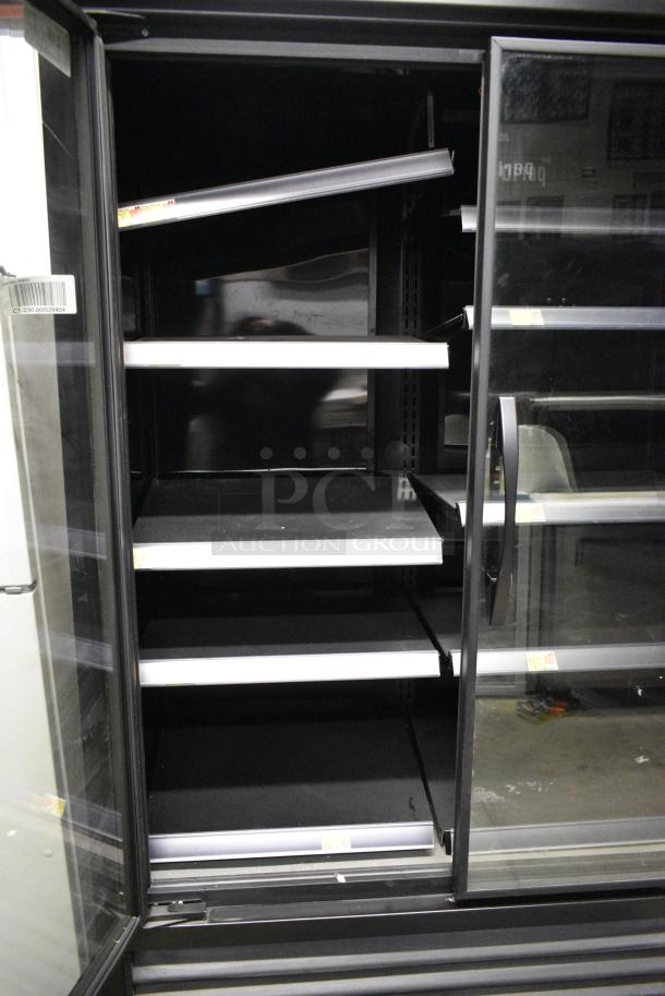 2022 True TVM-48SL-HC Metal Commercial 2 Door Reach In Cooler Merchandiser w/ Racks. 115 Volts, 1 Phase. Tested and Powers On But Does Not Get Cold - Image 3 of 5