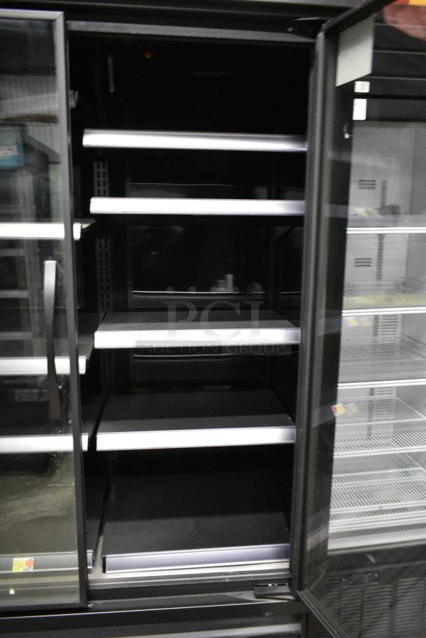 2022 True TVM-48SL-HC Metal Commercial 2 Door Reach In Cooler Merchandiser w/ Racks. 115 Volts, 1 Phase. Tested and Powers On But Does Not Get Cold - Image 4 of 5