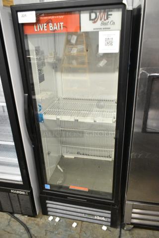 2023 True GDM-12-HC Stainless Steel Commercial Single Door Reach In Cooler Merchandiser w/ Poly Coated Racks. 115 Volts, 1 Phase. Tested and Working!