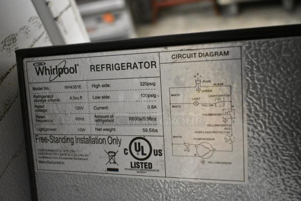 Whirlpool WH43S1E Metal Mini Cooler. 115 Volts, 1 Phase. Tested and Working! - Image 6 of 6