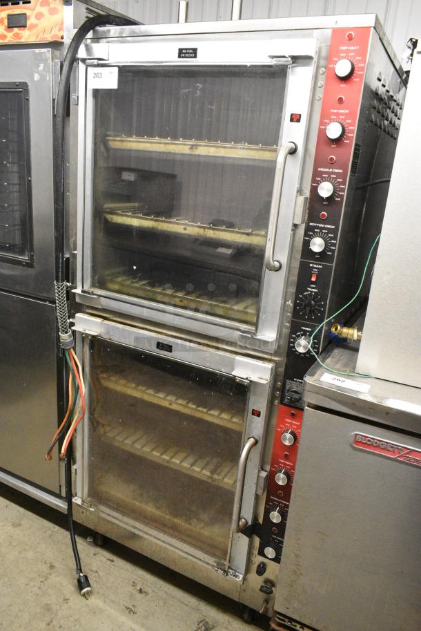 Piper Products DO-6-S-240 Stainless Steel Commercial Electric Powered Bakery Oven  on Commercial Casters. 120/240 Volts, 3 Phase. - Image 1 of 8